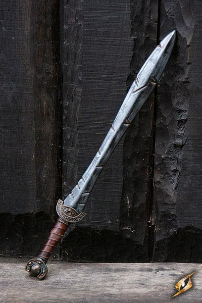Battleworn Celtic Leaf LARP Sword - 34in