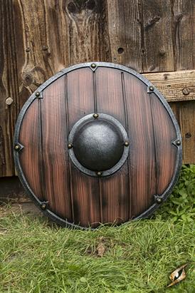 Small Round Viking LARP Shield - Wood/Steel - 20in